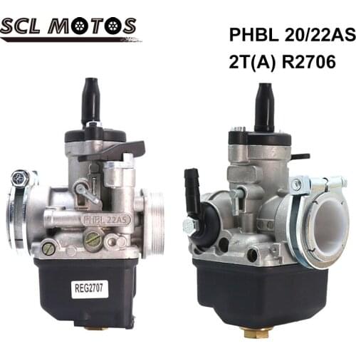 SCL MOTOS 20mm 22mm Motorcycle Carburetor PHBL 20AS/22AS Carburador Carb For the Biland 250 Tiger Cub 2T Motorbike Accessories