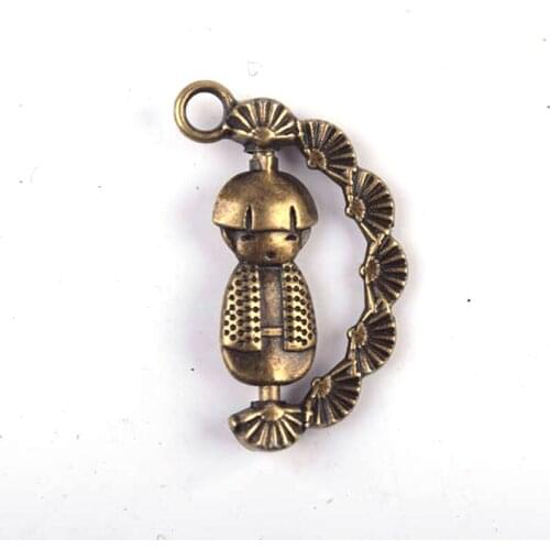 Metal rotating pendant "Hefeng Boy" key chain bracelet necklace jewelry accessories