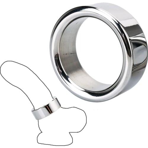 Stainless Steel Male Ball Scrotum Stretcher Metal Penis Lock Cock Ring Delay Ejaculation BDSM Sex Toy for Man Sex Penis Rings