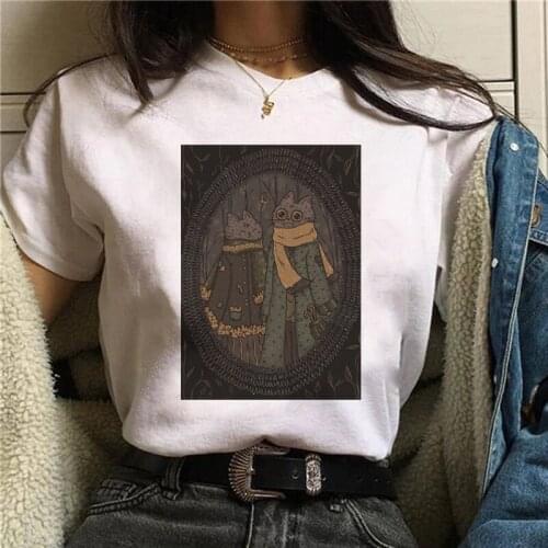 Cute Cartoon Tshirt Funny Kawaii Tshirt Streetwear Female Goth Tee Fashion Japan Harajuku Gothic T Shirt Hip Hop Clothes