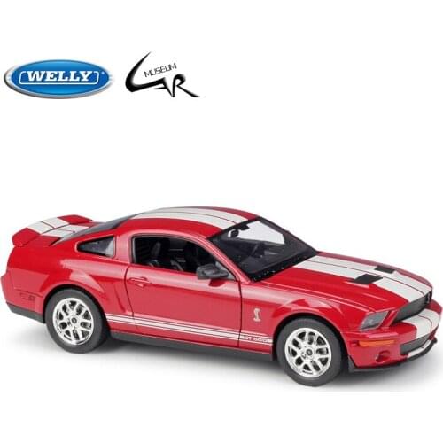 WELLY 1:24 Model Car Simulation Alloy Metal Toy Car Childrens Toy Gift Collection Model Toy Gifts 2007 Shelby Cobra GT500