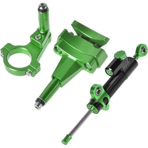 Motorcycle cnc Universal Steering Mounting Bracket Complete Stabilizer Bumper For Ninja400 2018 2019