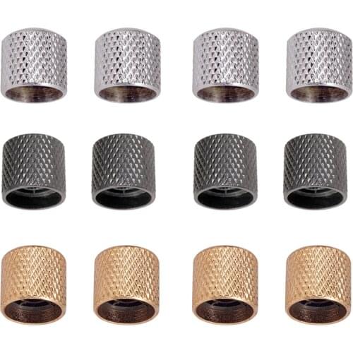 Pack of 4 Iron Electric Guitars Volume Tone Knobs Buttons Musical Instrument Parts