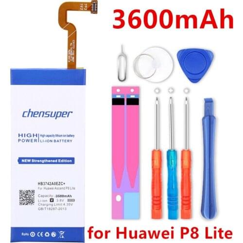 New chensuper 3600mAh HB3742A0EZC+ Battery for Huawei Ascend P8 Lite Battery