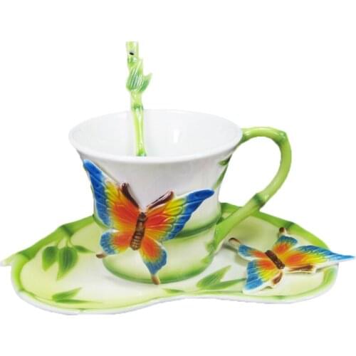 New arrived !!!Coffee cup set creative European bone China mugs and cups for valentines day for gift