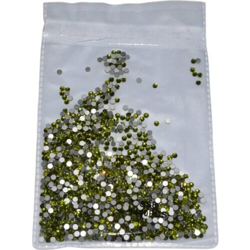 Olive Nail Rhinestones SS3-SS20 Non Hotfix Flatback Crystal Glass Rhinestones for Nails Art Decorations Stones