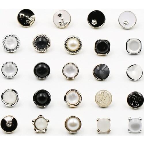 SINUAN Pearl Buttons Round Button Plastic Buttons For Clothing Pearl Sewing Accessories For Clothes Washable Button Crafts