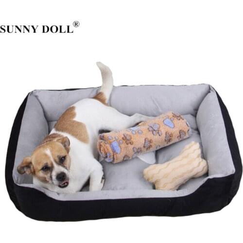Bone Pet Bed Warm Pet Bed linen For Small Medium Large Dog Soft Pet Bed For Dogs Washable Cat House Puppy Cotton Kennel Blanket