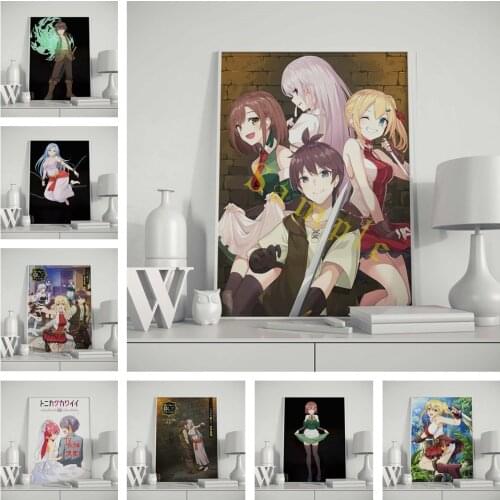 WTQ Retro Poster The Hidden Dungeon Only I Can Enter Canvas Painting Anime Posters Wall Decor Wall Art Picture Home Decor