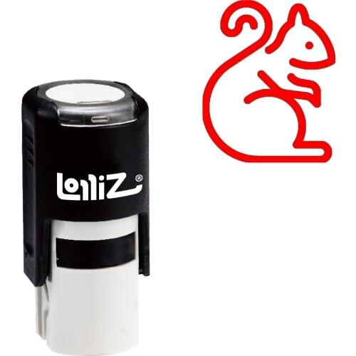 LolliZ Squirrel Self-Inking Rubber Stamp - Modern Symbol Series