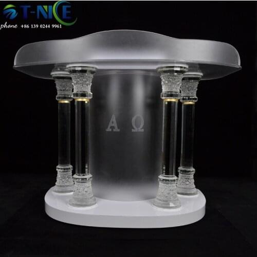 Modern Clear Acrylic Church Pulpit Glass Designs Glass Speech Lectern Plexiglass Transparent Podium AKLIKE Speech Lectern