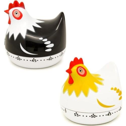 55 Minutes Novelty Chicken Kitchen Timer Mechanical Rotating Alarm for Cooking