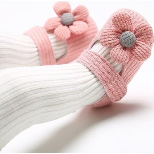 2019 New Stylish Newborn Unisex Baby Boy Girl Soft Sole Crib Shoes Flower Cotton Prewalker Shoes Baby First Walkers Moccasin