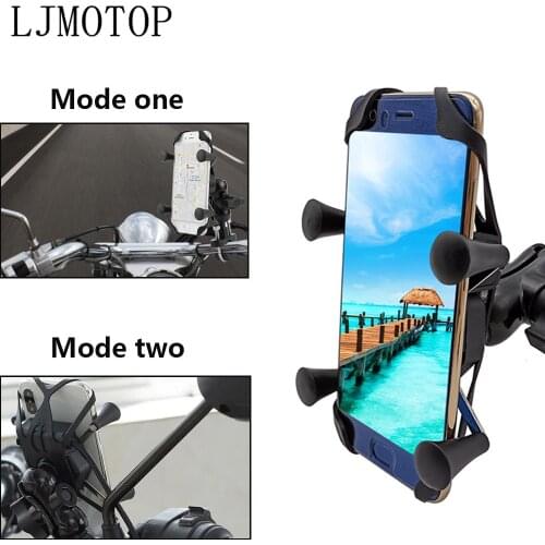 Universal Motorcycle phone holder Chargeable Wired USB 360 Rotation For Ducati HYPERMOTARD 796 MONSTER S2R 800 821 797 MONSTER