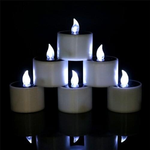 Waterproof Electric Candle Simulation Flameless Solar Powered LED Candle Light SCVD889