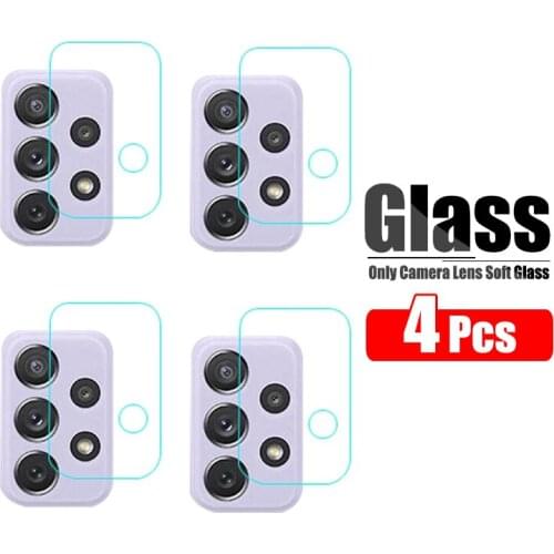 4 Pcs Camera Len Glass For Samsung Galaxy A21S A22 A02S A12 A52 A72 A32 A42 A51 A71 M31 M31S M32 M51 M02S 5G Back Protector Film