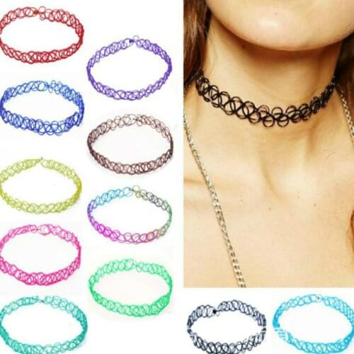 1pcs Sell New Power Necklaces Colorful Sexy Holiday Seaside Resort Beach Jewelry Water Drop Circular Cobwebbing Clavicle 2020