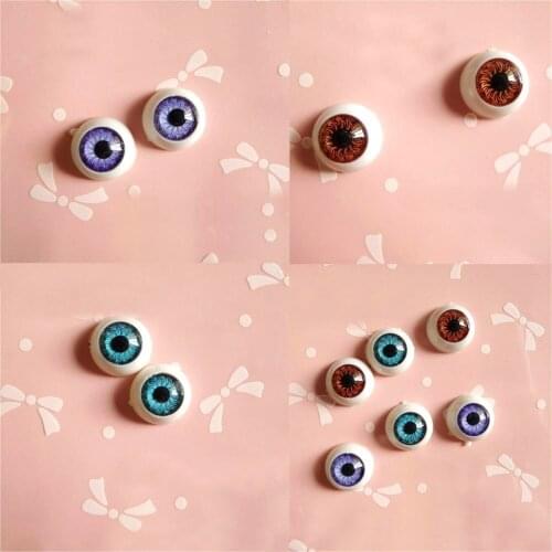 100pcs/box DIY Accessories Mini For Bear Toy Jewelry Making Crafts Half Round 12mm Plastic Doll Eyeball