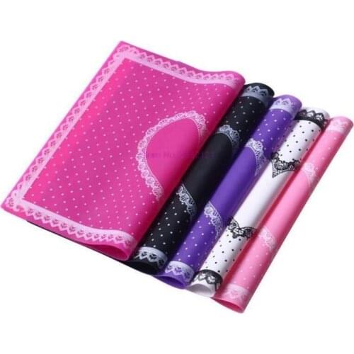 100pcs 28.1*21.1 Silicone Pillow Hand Holder Cushion Lace Table Washable Foldable Mat Pad Nail Art Salon Manicure Practice