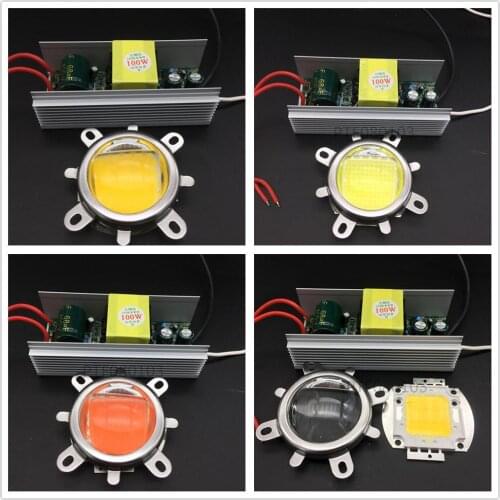 100W LED att High Power warm/cool White LED Light +Heatsink Cooler+100W LED Driver 85-265v