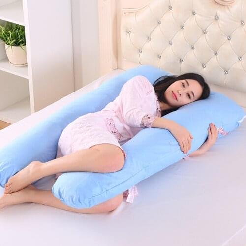 120*70CM pregnancy Comfortable U shape Maternity pillows Body Solid color pregnancy pillow Women pregnant Side Sleepers cushion