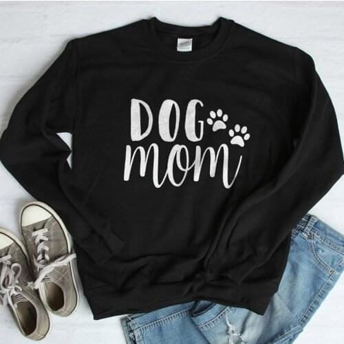 2020 autumn kawaii Dog Mom letters print cotton harajuku long sleeve oversized pullover casual women sweatshirt c91