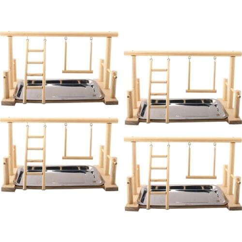 4x Bird Playground Exercise Play Climb Toys For Parrots Macaws Lovebirds