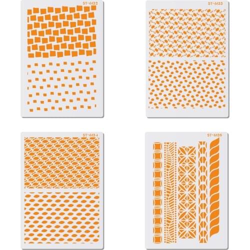 4 Pcs/Set Cake Lace Side Stencils For Walls Painting Fondant Cake Decoration Supplies Set Cake Stencils Kitchen Pastry Tool