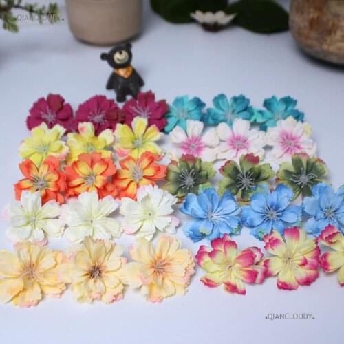 5/50/500 pieces cherry blossom simulates flowers wedding wall breast Artificial Silk flowers head decoration chrysanthemum A30