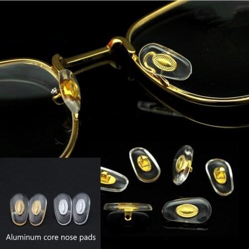 5Pairs Silicone Screw on Nose Pads Brace Support for Glasses Sunglasses Support Nose Pad Glasses Eyewear Accessories