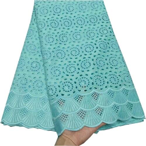 5Yards African Lace Fabric 2021 Latest Swiss Voile Lace in Switzerland Embroidery 100% Cotton Swiss Lace Fabric for Dress t19-87