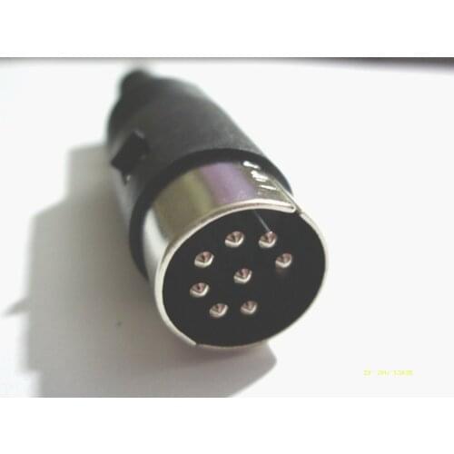 50 pcs 8 Pin DIN Plug Connector with black Plastic Handle Male New