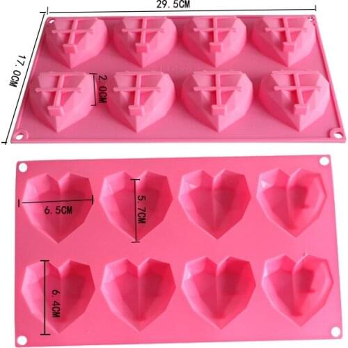 8 Cavity Rabbit Silicone Cake Mold for Chocolate Mousse Dessert Jelly Pudding Ice Cream Pastry Bread Baking Pan Decorating Tools