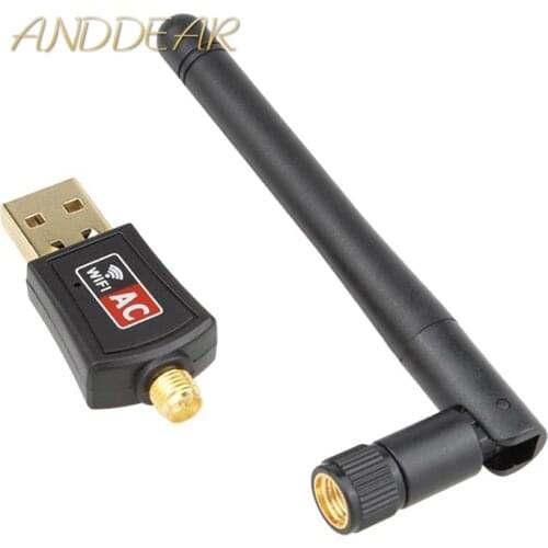 802.11B/G/N/AC Dual Band 600Mbps RTL8811CU Wireless USB WiFi Adapter dongle with 2.4G&5.8G External Wifi Antenna for Android