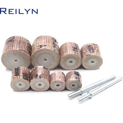Freeshipping 10 pcs sand paper polishing bits abrasive mops-wheel spindle mops sand paper wheel mounted flap wheels