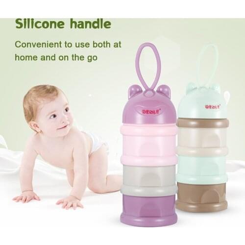 Baby Milk Powder Formula Dispenser 3 Compartments Twist-Lock Stackable Suger Pill Snack Storage Containers BPA Free