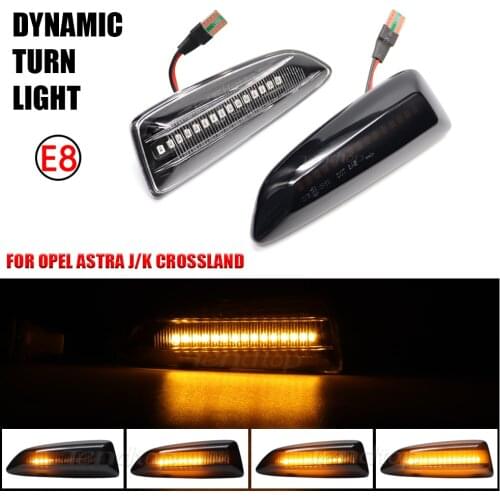 For Opel Astra J Astra J K Zafira C Insignia B Grandland X Dynamic LED Turn Signals Light Side Marker Lamp Amber Auto Car Bulb