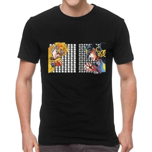 Stardust Crusaders T-shirt Mens Novelty T Shirt Short Sleeve 100% Cotton Jojos Bizarre Adventure Tshirt Cool Tees Tops