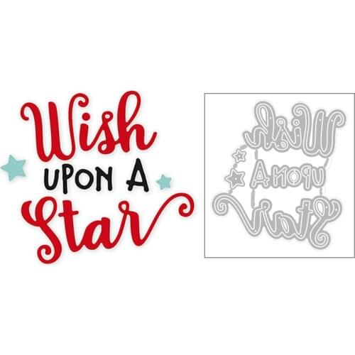 2020 Hot New Lower Case English Letters Word Wish Upon a Star Metal Cutting Dies Foil and Scrapbooking For Card Making no stamps