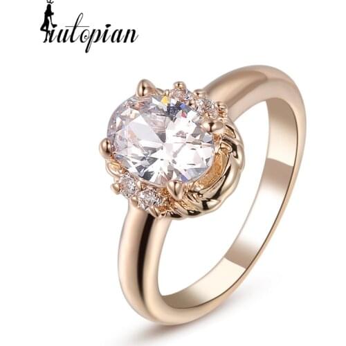 Iutopian Brand Austria Crystal Ring/jewelry rings with stone for women/Lovers ring With Austrian Crystal Stellux C#RG91307