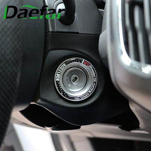 Car Ignition Key Switch Ring Cover Hole Circle Carbon Fiber Stickers for Ford Focus 2 3 4 MK2 MK3 MK4 Everest Raider
