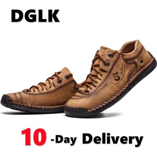 2021 Men Loafers Shoes Leather Luxury Men Shoes Lace-up Comfortable Shoes Casual Men Flat Breathable Light Spring Soft Big Size
