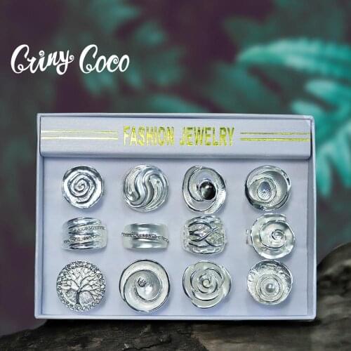 Cring Coco Boho Vintage Design Alloy Tree of Life 2020 Female Women Enamel Bohemian Adjustment Ring Sets Party Jewelry for Girl