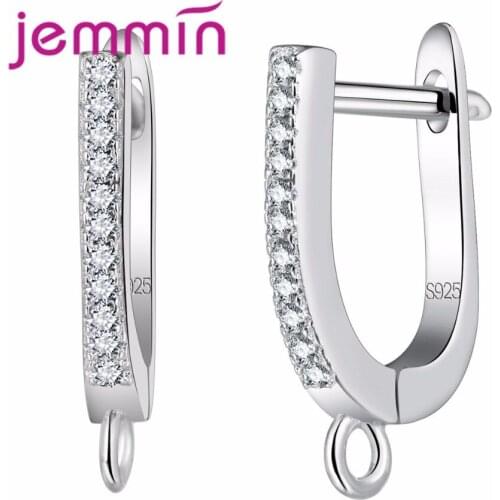 New Arrival U Design Exquisite Earrings With Micro Crystal S925 Sterling Sliver Bigoux Wedding Engement Equipped Jewelry