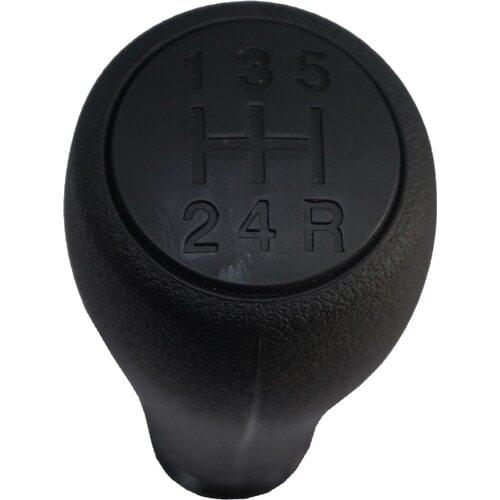 GEAR SHIFT KNOB FIAT FIORINO PEUGEOT BIPPER CITROEN NEMO BLACK COLOR FOR 5 -SPEED OEM : 2403.FS , 55344399- (2007-2017 )