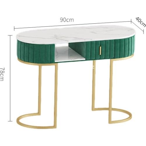 Nordic Manicure Tables Professional Simplicity Marble Nail Desks Wrought Iron Phnom Penh Flannel Flannel Edging Customizable