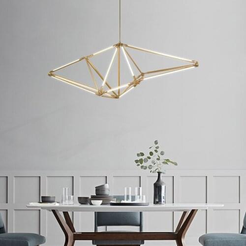Modern Designer Led Gold Chandeliers Lighting Nordic Iron Pendant Lamp Living Room Kitchen Lustres Home Decor Lighting Fixtures