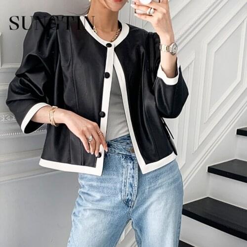 Женские модные кожаные куртки Sungtin China At AliExpress