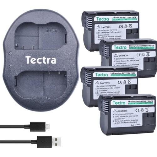 Tectra 4pcs EN-EL15 ENEL15 Digital Camera Battery +USB Dual Charger for Nikon D600 D610 D600E D800 D800E D810 D7000 D7100 D750