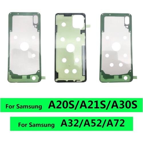 Waterproof Battery Cover For Samsung Galaxy A20S A21S A30S A41 A51 A71 A32 A52 A72 Back Glass housing case cover Sticker